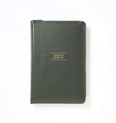 Santa Biblia Compacta Verde con Cierre