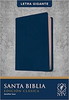 Biblia Edición Clásica Letra Gigante Azul (Imitación Piel)
