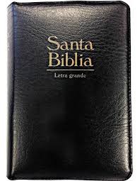 Biblia RVR055CZLGa Letra Grande Negra con Cierre y Canto Rojo